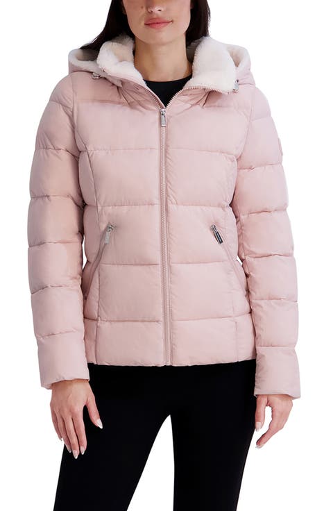 Water Resistant Hooded Faux Fur Lined Puffer Jacket