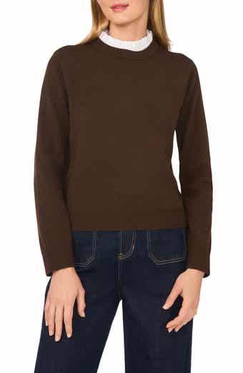 Ruffle Neck Layered Sweater