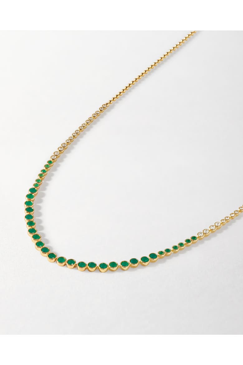 Serena Tennis Necklace, Alternate, color, Green