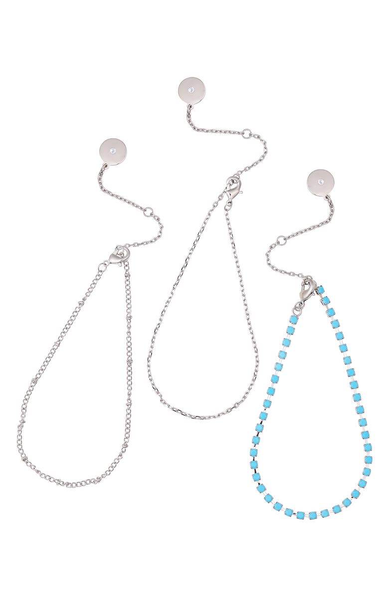 Vince Camuto 3-Pack Assorted Chain Anklets, Main, color,