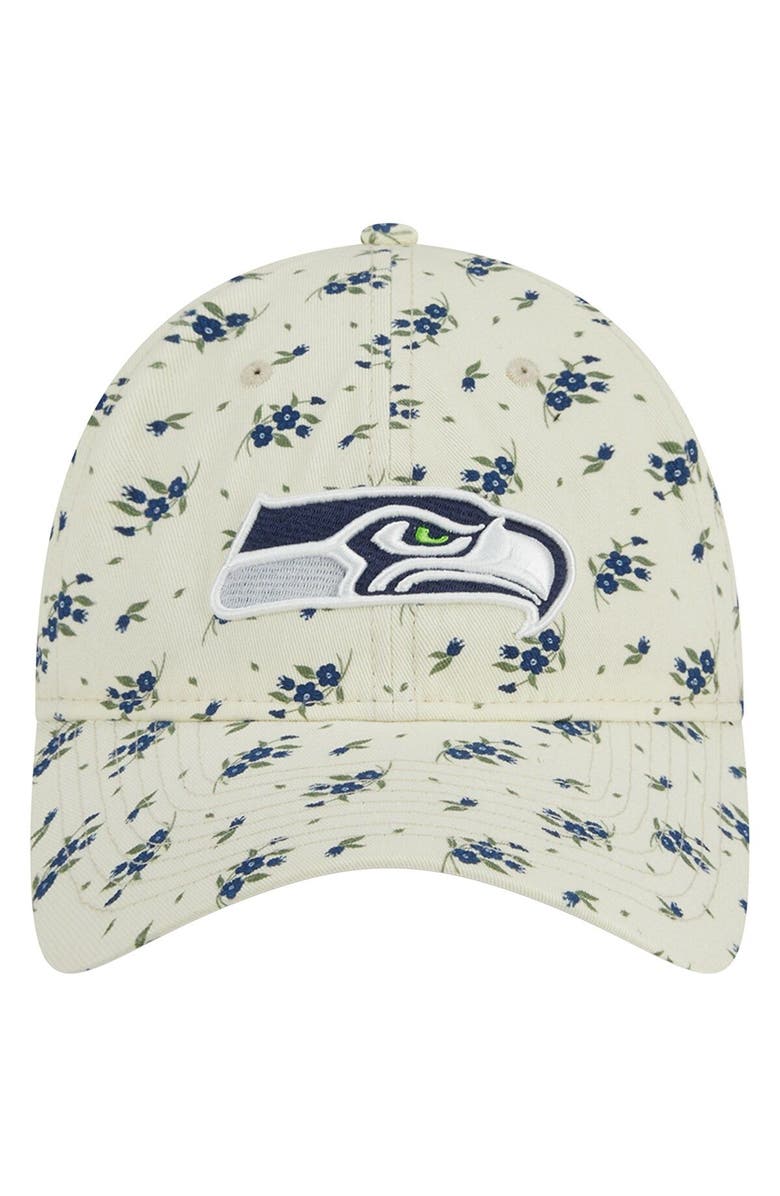 New Era Men's New Era  Cream Seattle Seahawks Bloom 9TWENTY Adjustable Hat, Alternate, color, 
