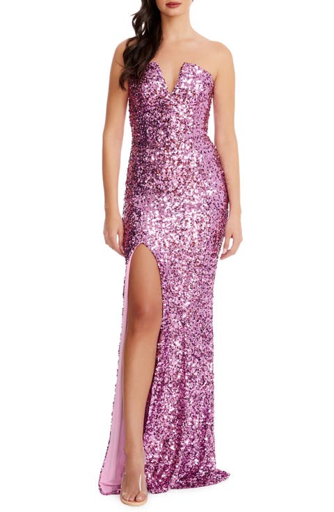 Fernanda Sequin Strapless Mermaid Gown