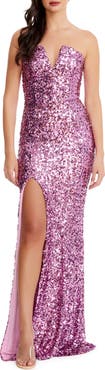 Dress the Population Fernanda Sequin Strapless Mermaid Gown