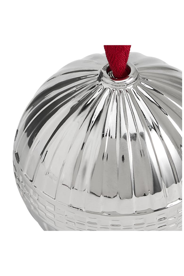 Festive Fluted Bone China Ornament, Alternate, color, SILVER