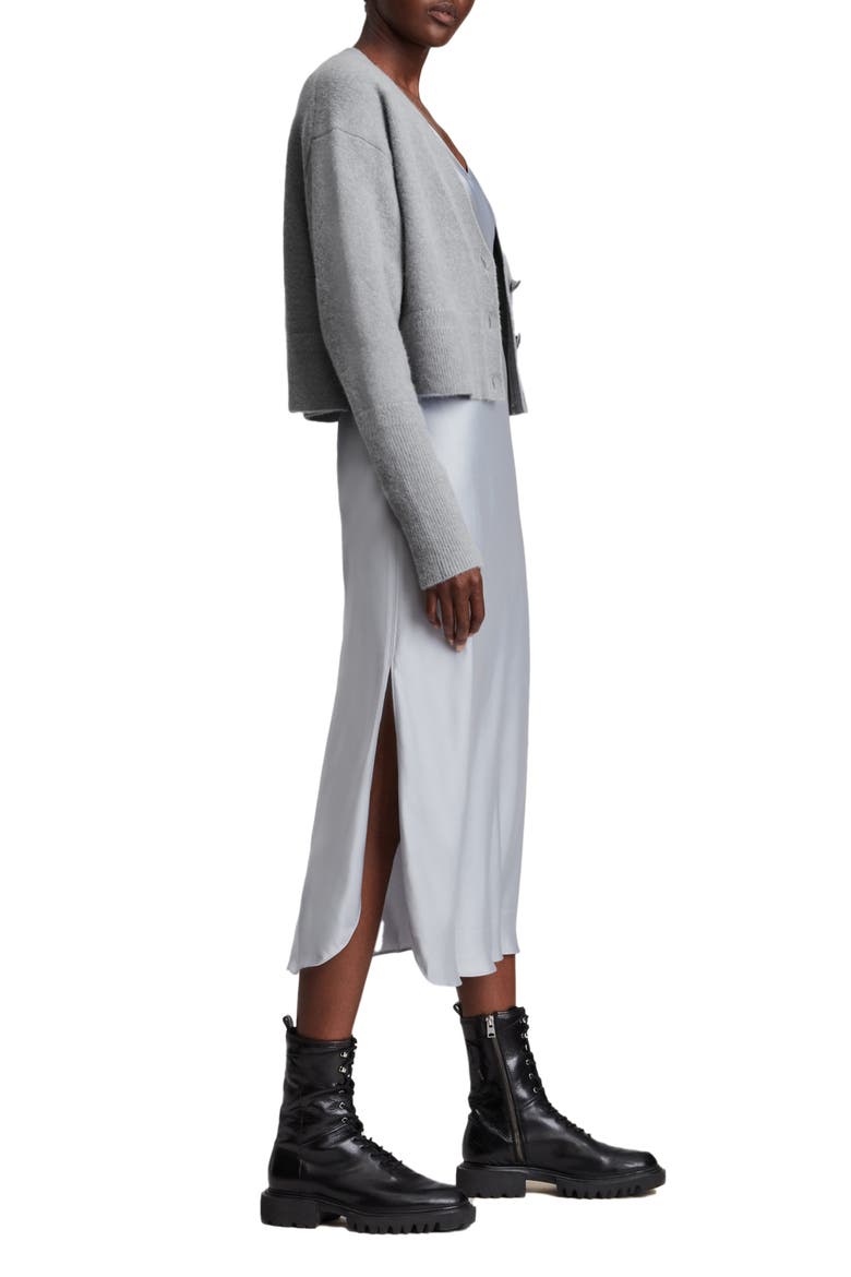 Vika Alpaca & Wool Blend Cardigan, Alternate, color, THUNDER GREY