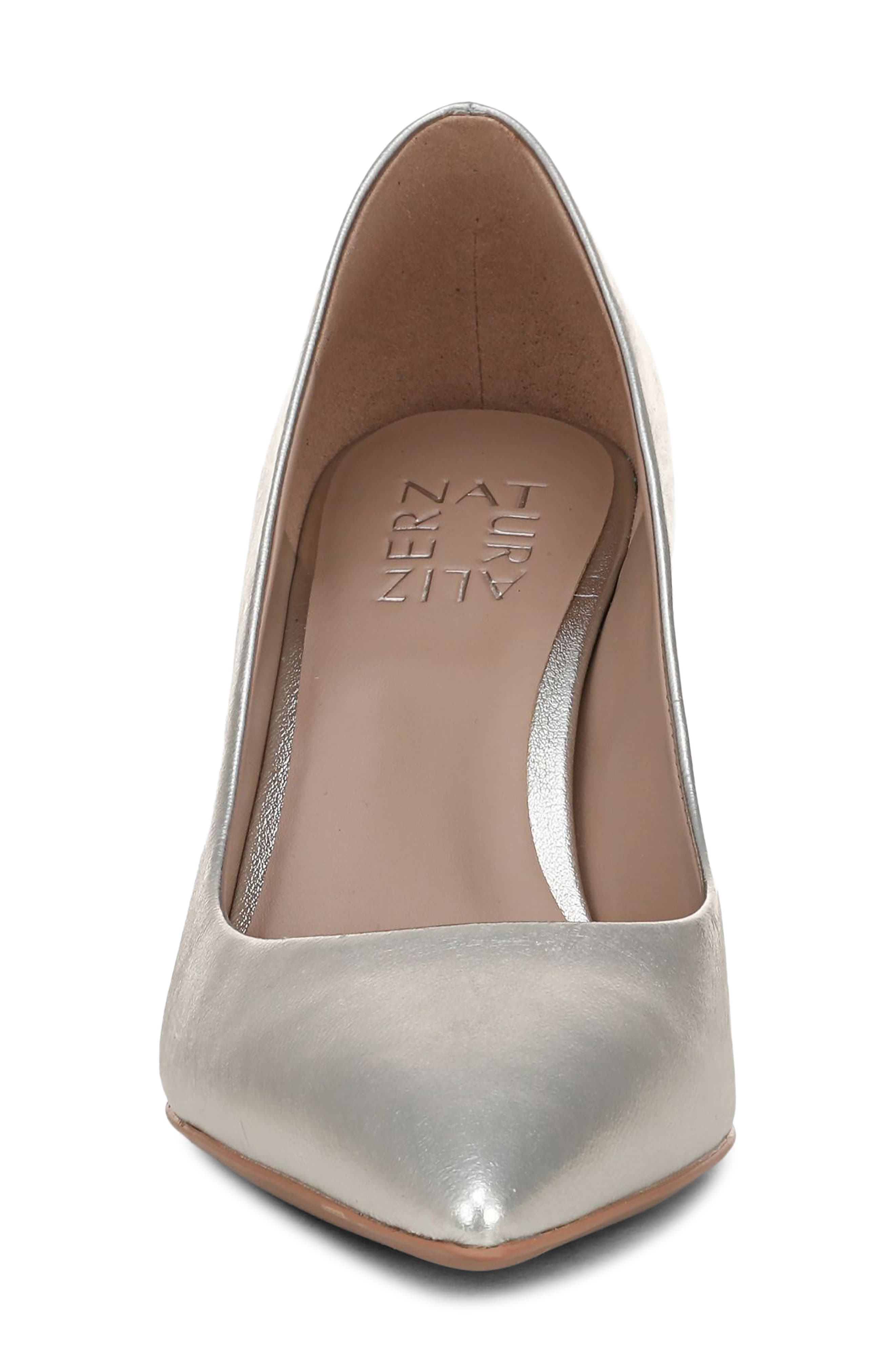 Naturalizer Anna Pointed Toe Pump, Alternate, color, Silver Sand