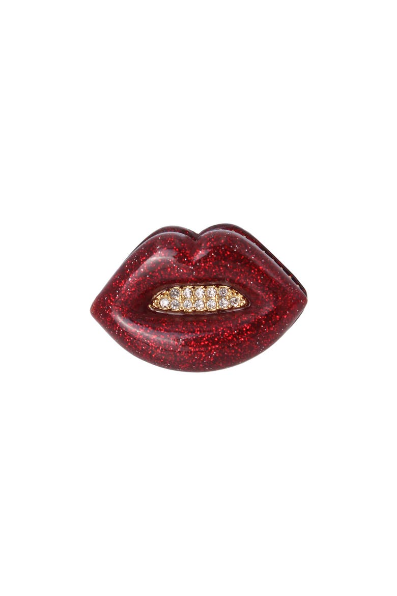 Lip Cocktail Ring, Main, color, RED