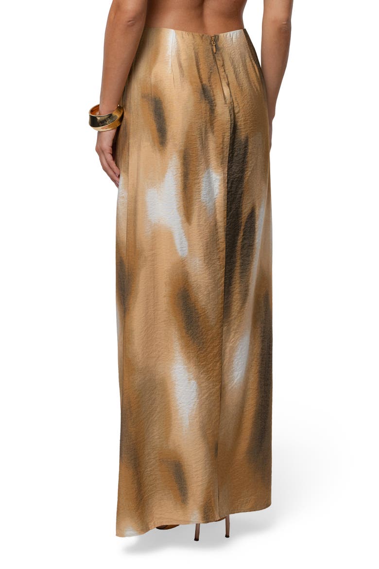 Flowing Elegance Maxi Skirt, Alternate, color, Brown