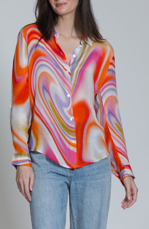 Print Button-Up Shirt