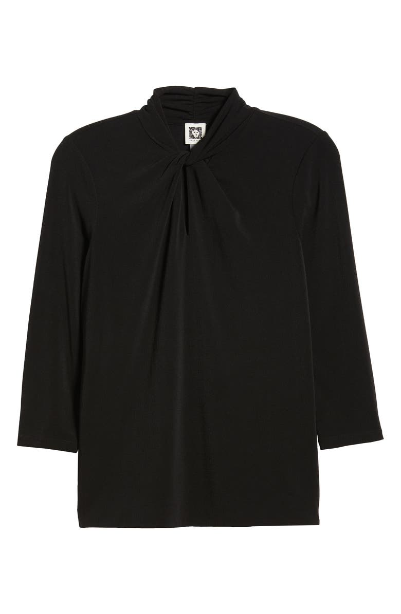 Anne Klein Twist Neck Keyhole Top, Alternate, color, 