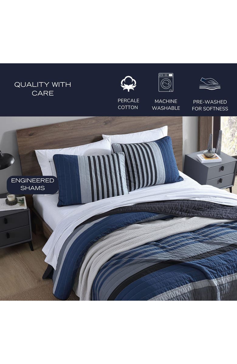 Nautica Bradford Quilt & Sham Set, Alternate, color, Multi Navy