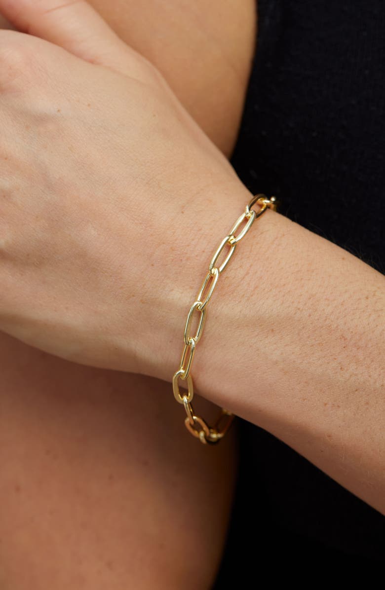 SAVVY CIE JEWELS Paper Clip Chain Bracelet, Alternate, color,