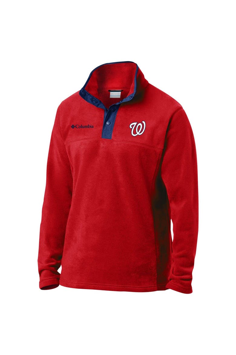 Men's Columbia Red Washington Nationals Steens Mountain Half-Snap Jacket, Alternate, color, Red