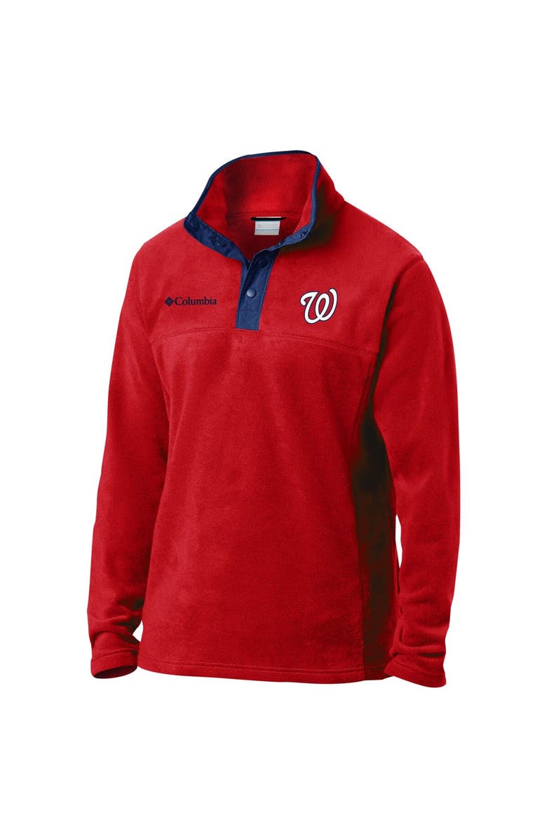 Columbia Men's Columbia Red Washington Nationals Steens Mountain Half-Snap Jacket, Alternate, color,
