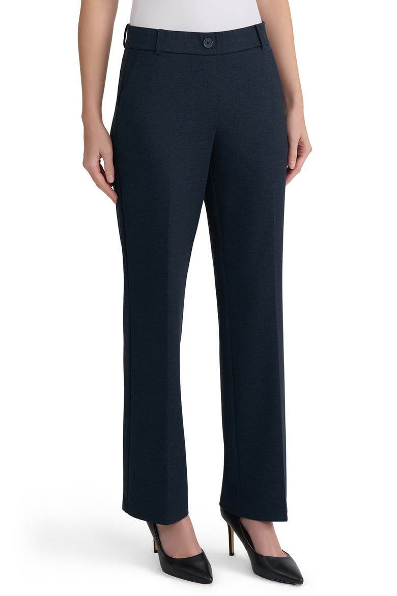 Faux Fly Straight Leg Trousers, Alternate, color, MID BLUE