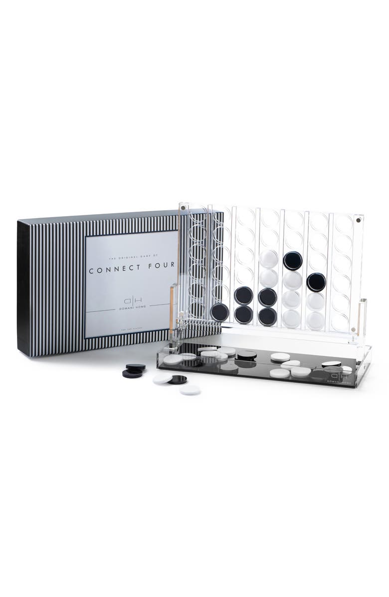 Domani Home Connect 4 Game, Alternate, color, Clear