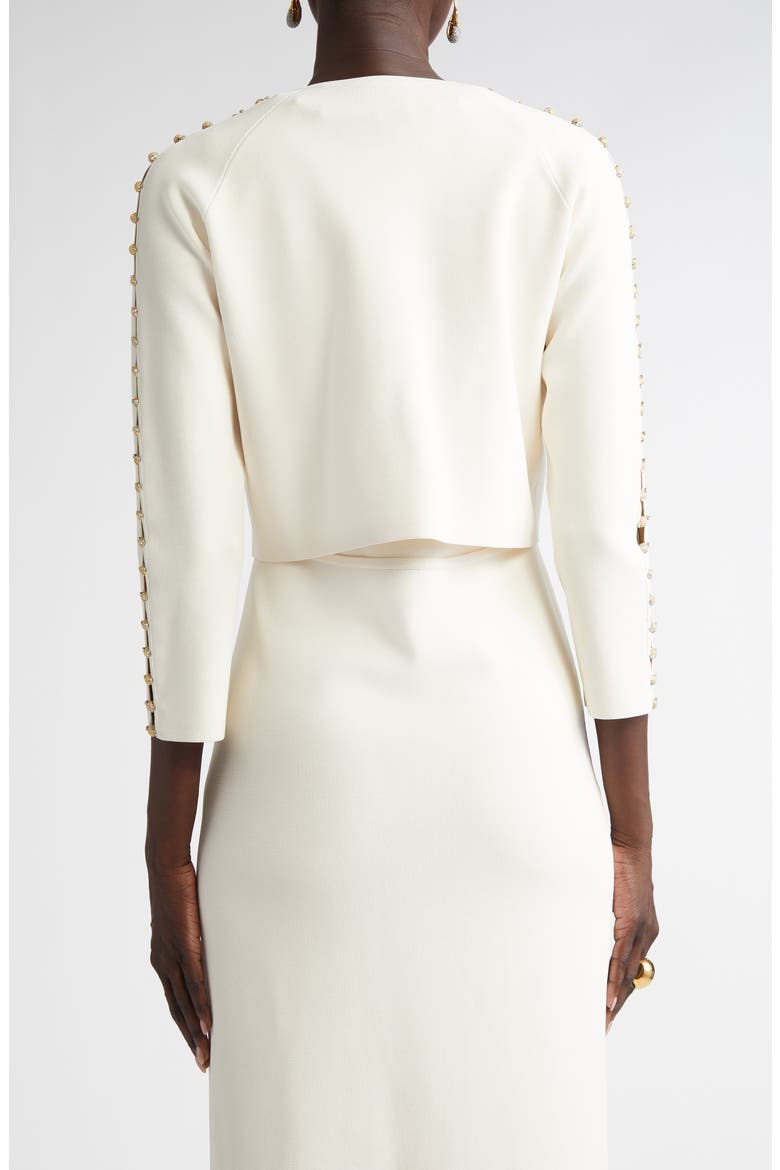 Suspended Pavé Milano Knit Cardigan, Alternate, color, ECRU