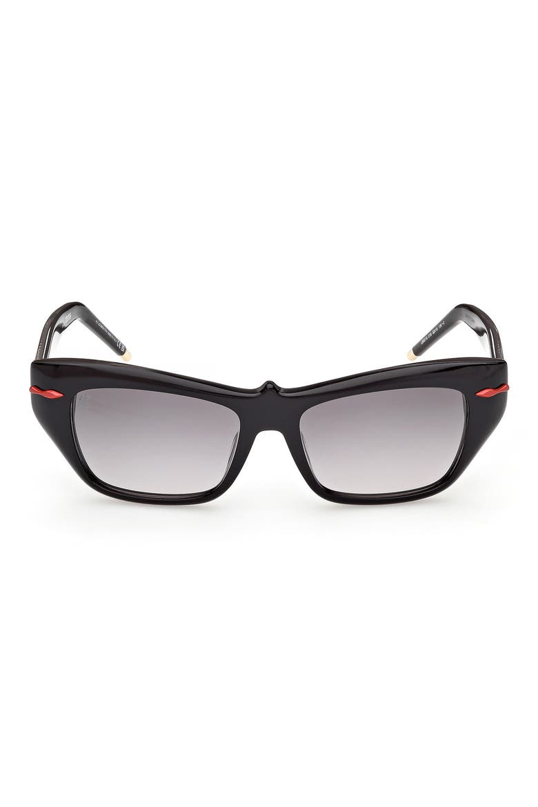 52mm Cat Eye Sunglasses, Main, color, BLACK GOLD METAL / ZEISS SMOKE