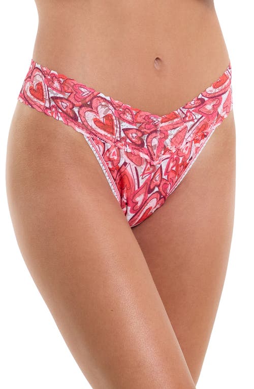 Shop Hanky Panky Print Original Rise Thong In Lots Of Love