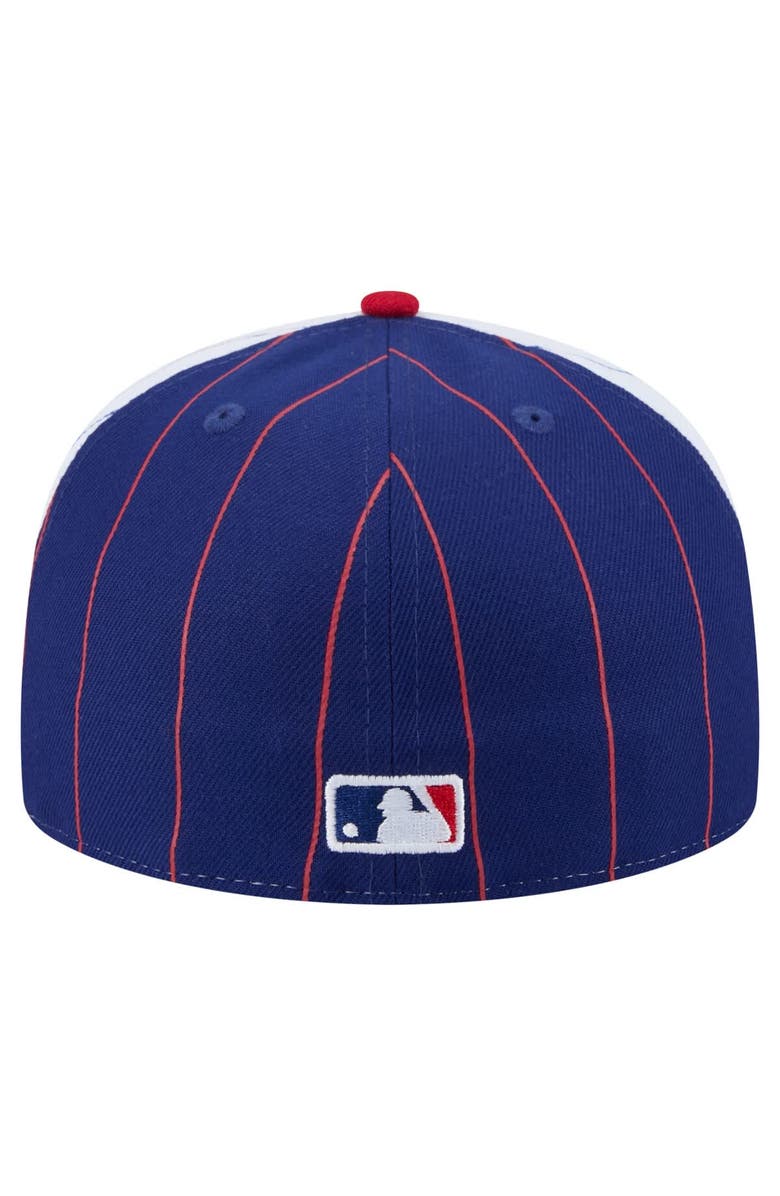 New Era Men's New Era  Dark Blue Texas Rangers Pinstripe 59FIFTY Fitted Hat, Alternate, color, 