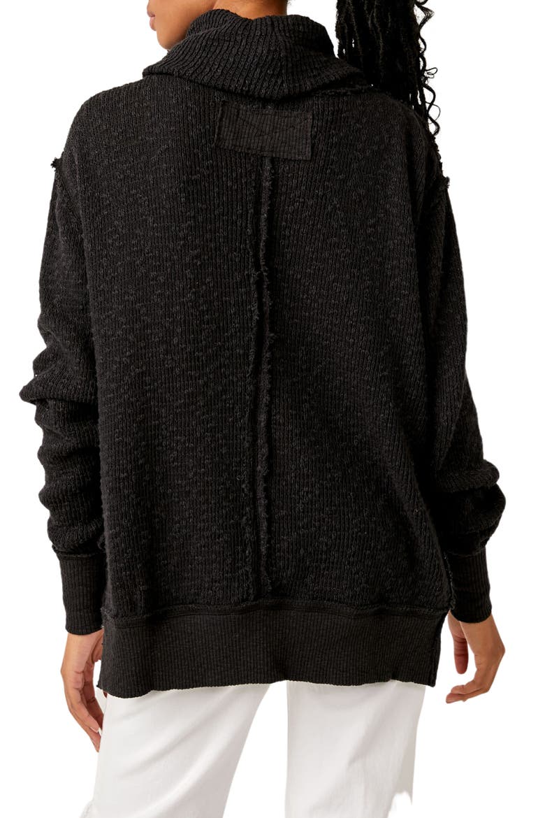 Tommy Oversize Turtleneck Sweater, Alternate, color, BLACK