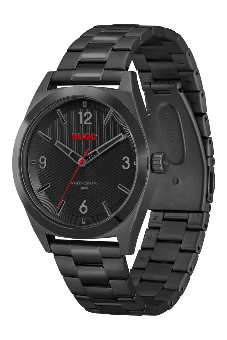 Make Bracelet Watch, 42mm, Alternate, color, BLACK DIAL