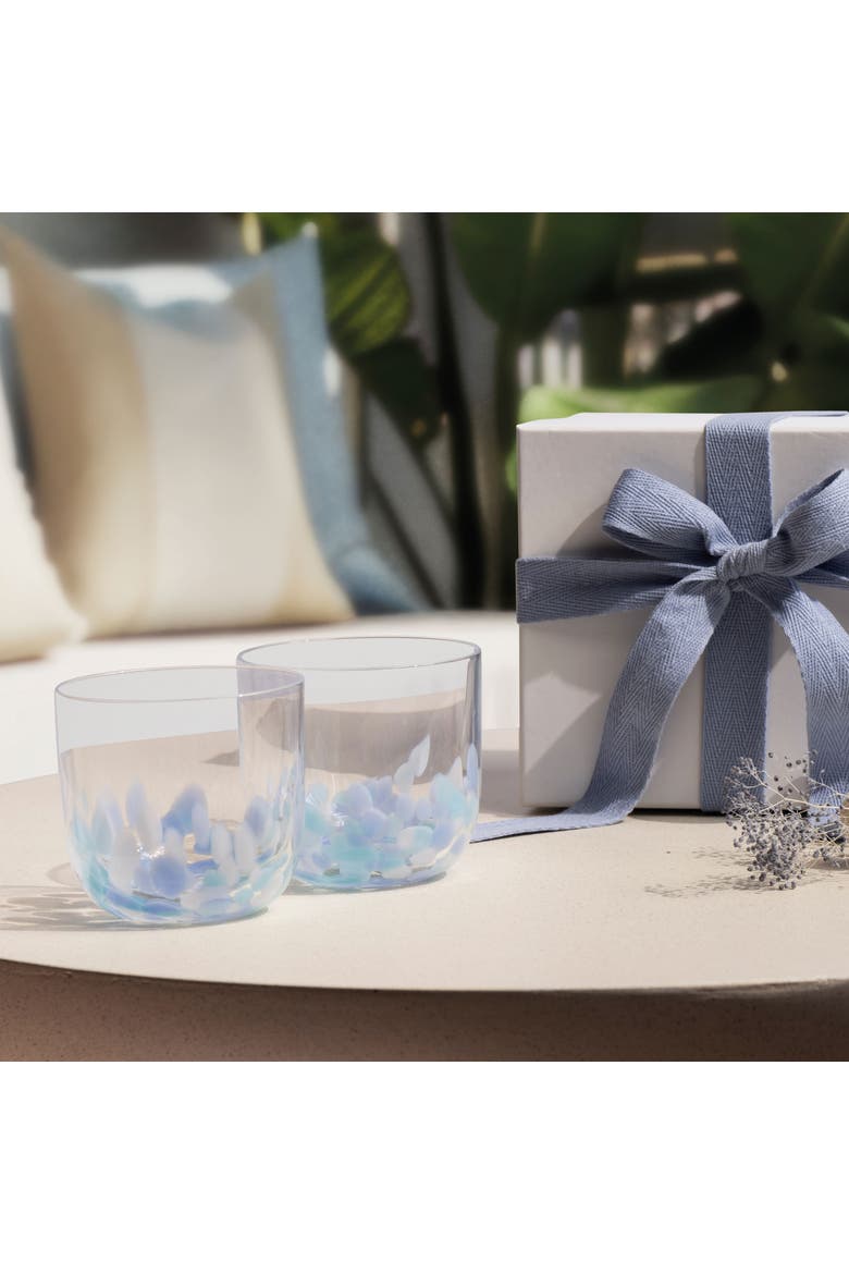 Like Confetti Aqua Water / Juice Tumbler Pair, Alternate, color, Blue Green