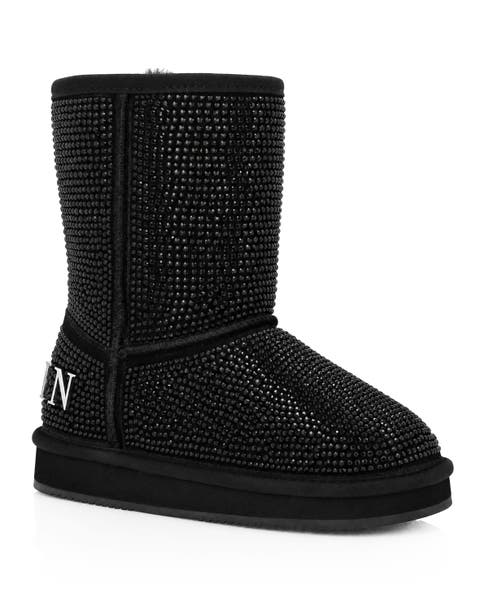 Fake Suede Winter Boots Strass Women