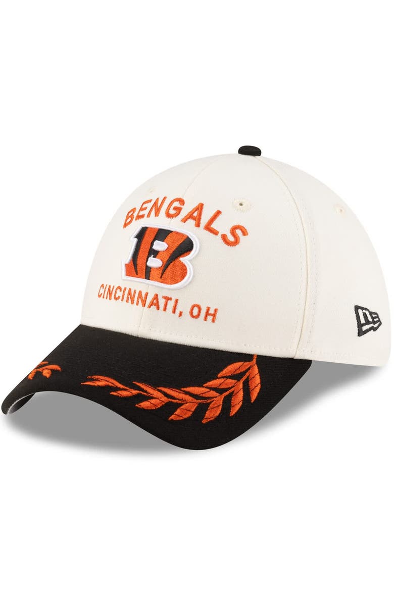 Men's New Era  Cream/Black Cincinnati Bengals 2025 NFL Draft 39THIRTY Flex Hat, Main, color, Cream