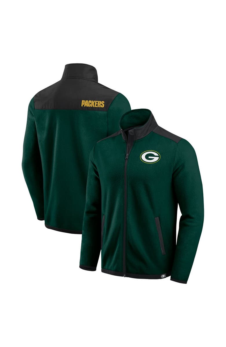 Darius Rucker Collection by Fanatics Men's Darius Rucker Collection by Fanatics Green Green Bay Packers Color Block Polar Fleece Full-Zip Jacket, Main, color, Green