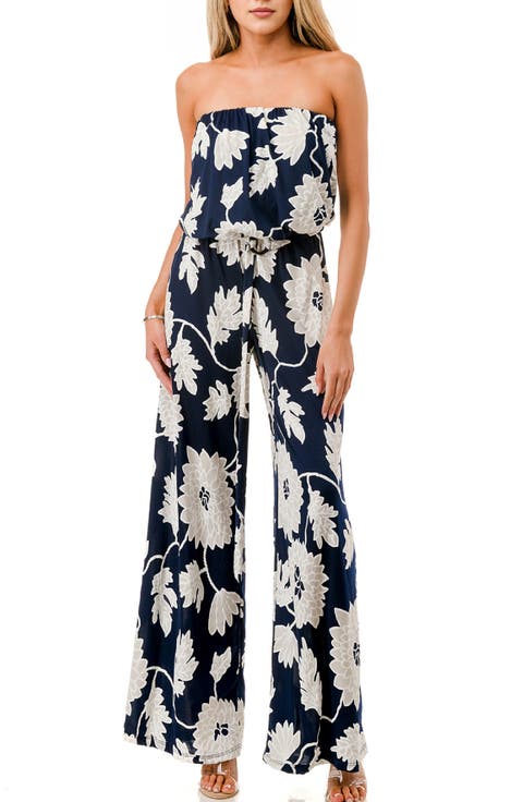 Strapless Tube Wide Leg Jumpsuit