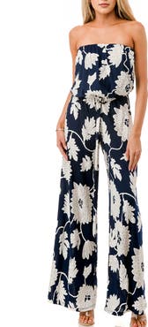 O.L. Strapless Tube Wide Leg Jumpsuit