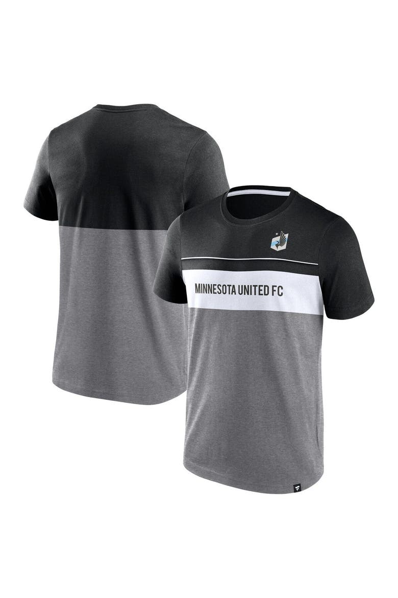 Men's Fanatics Branded Black/Gray Minnesota United FC Striking Distance T-Shirt, Main, color, Gray