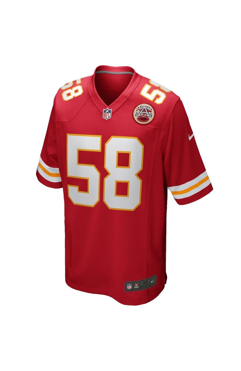 Nike Men's Nike Derrick Thomas Red Kansas City Chiefs Game Retired Player Jersey, Alternate, color,