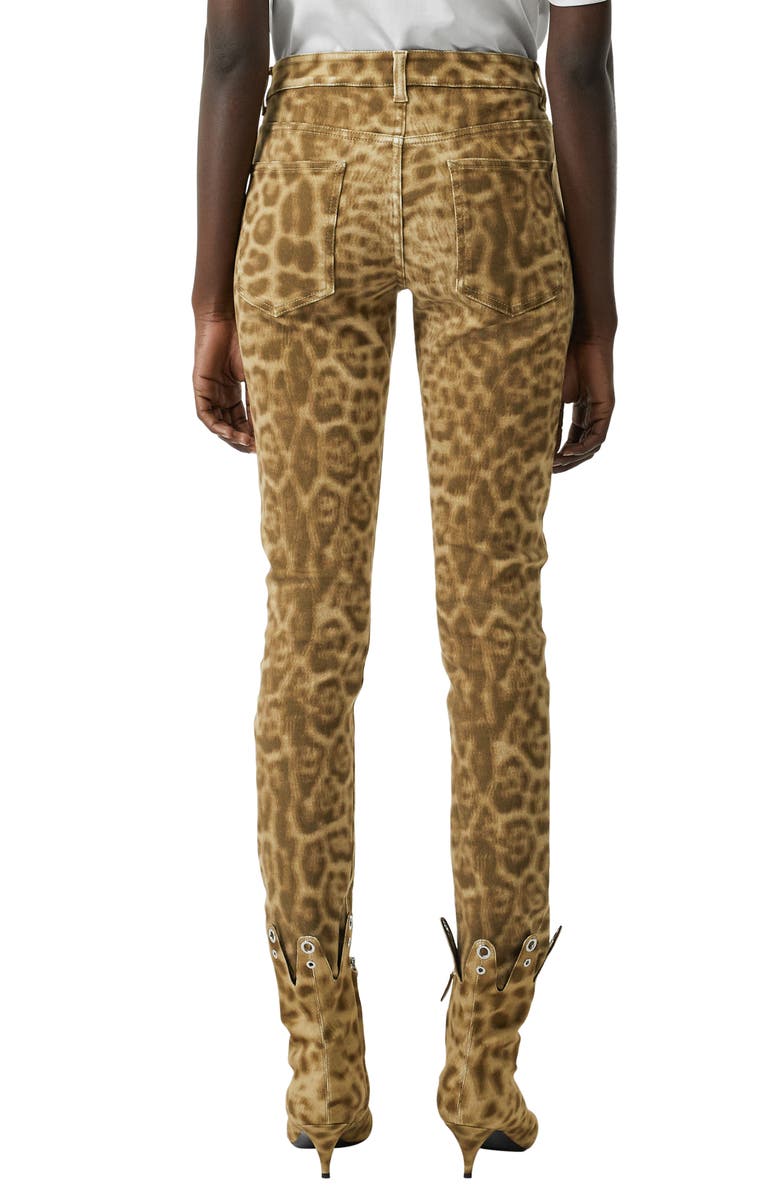 Burberry Leopard Print Skinny Jeans, Alternate, color, 