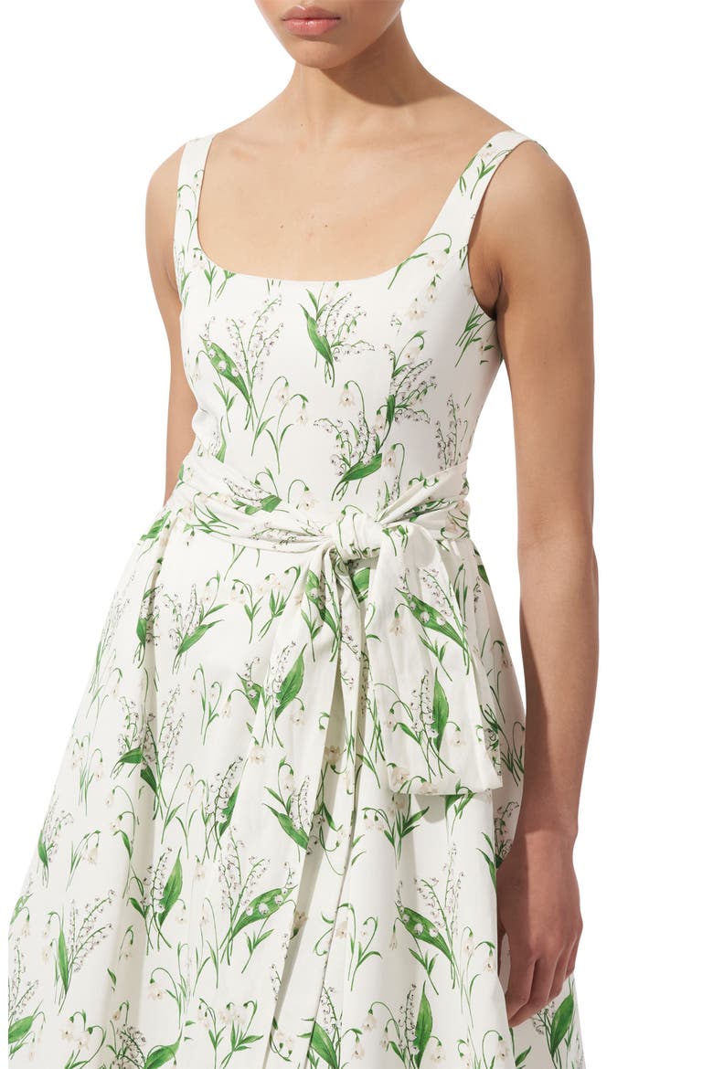Lily of the Valley Print Sundress, Alternate, color, WHITE MULTI