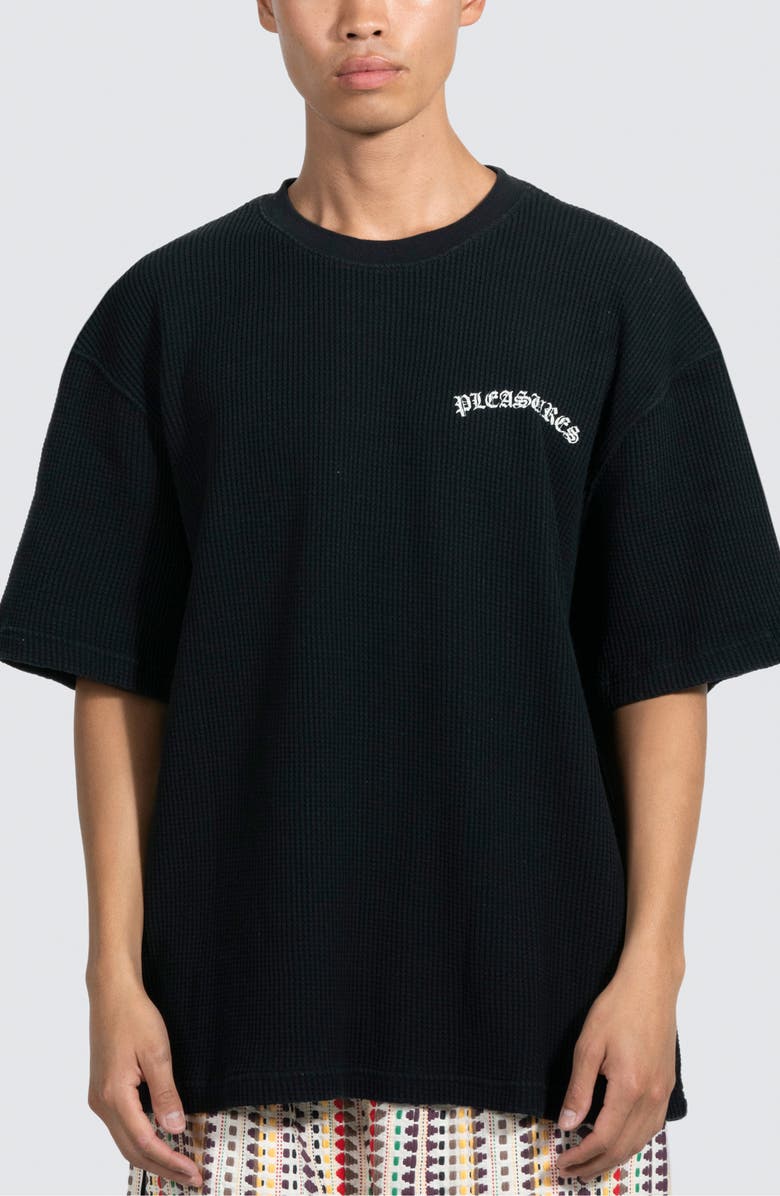 PLEASURES Neural Waffle Knit Cotton Graphic T-Shirt, Main, color,