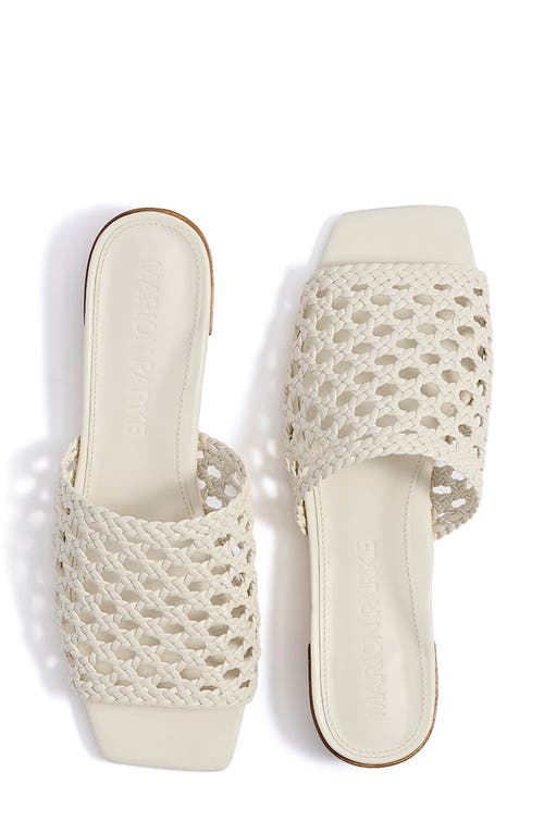 Marion Parke Sabrina Slide Sandal In Ivory