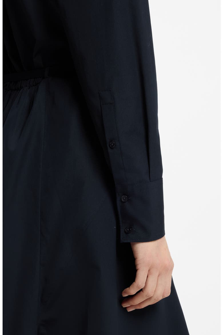 Doloh Long Sleeve Asymmetric Hem Cotton Midi Shirtdress, Alternate, color, SKY CAPTAIN