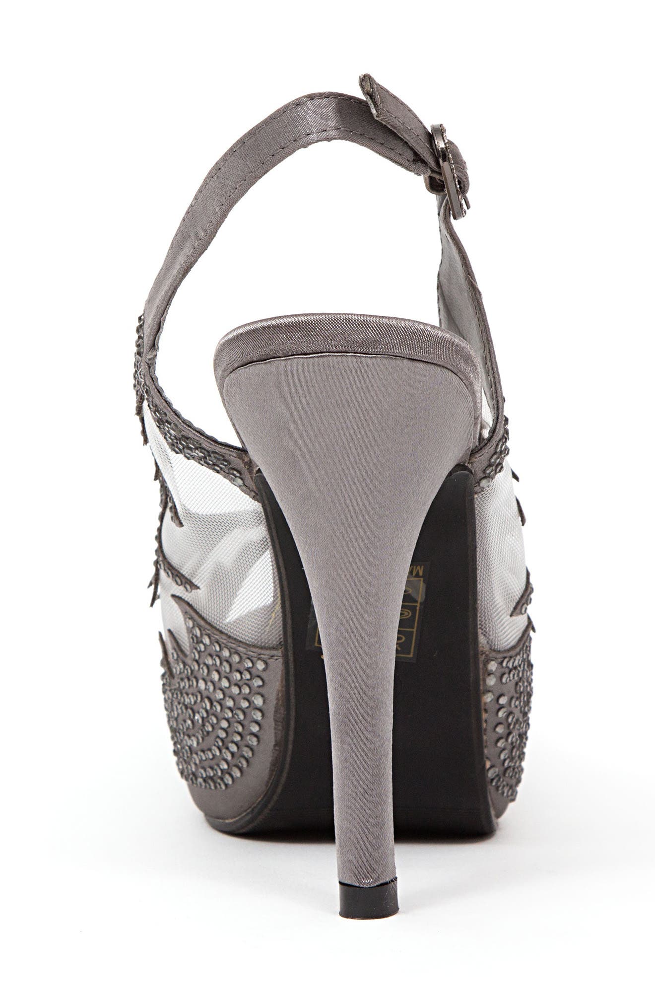 LADY COUTURE Dream Peep Toe Slingback Pump, Alternate, color, Pewter