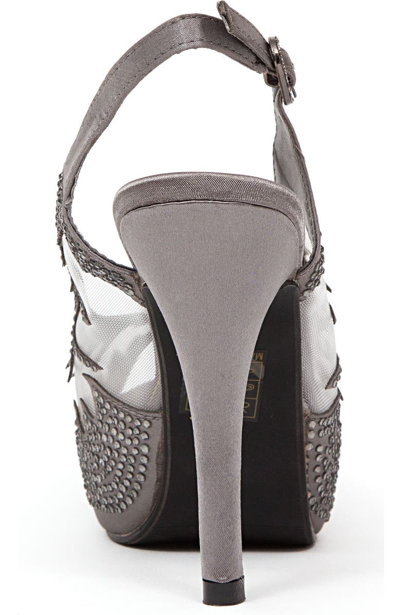 LADY COUTURE Dream Peep Toe Slingback Pump, Alternate, color, Pewter