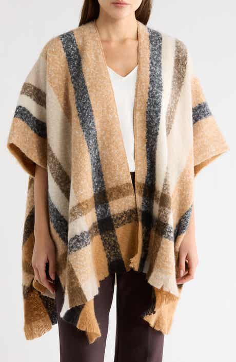 Nine West Luxe Plaid Topper