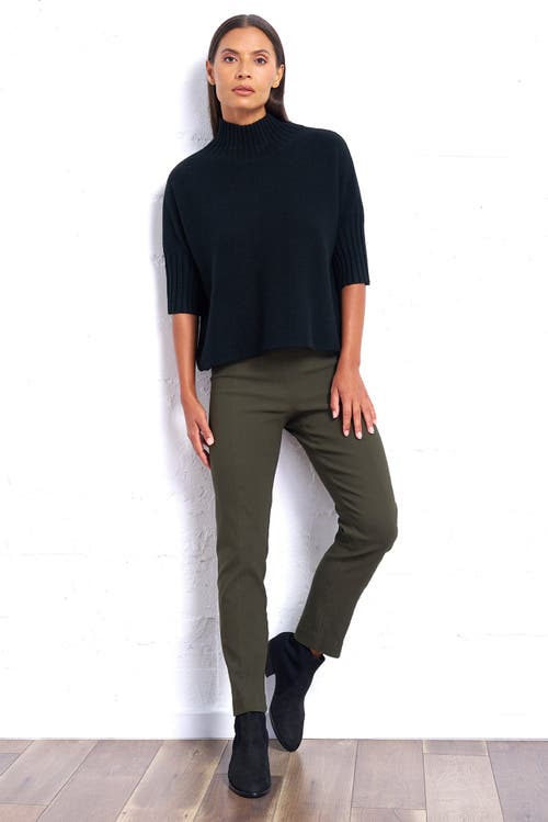 Franne Golde Slim Ankle Stretch Magic Pant In Olive