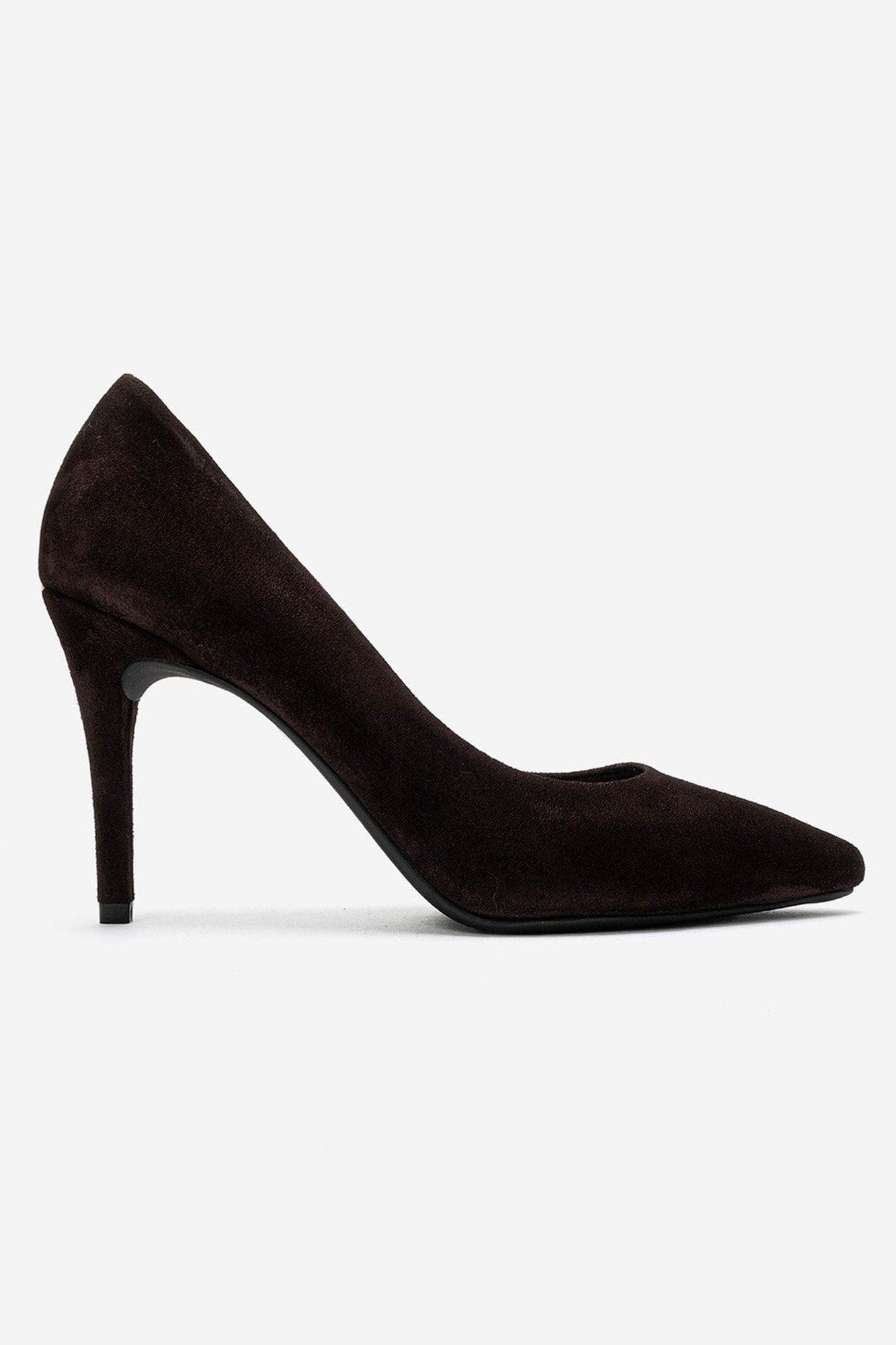 Moriel Leather Stiletto Pump, Alternate, color, Brown Suede