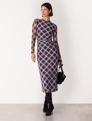 Whistles Check Mesh Dress