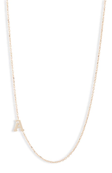 Diamond Initial Necklace