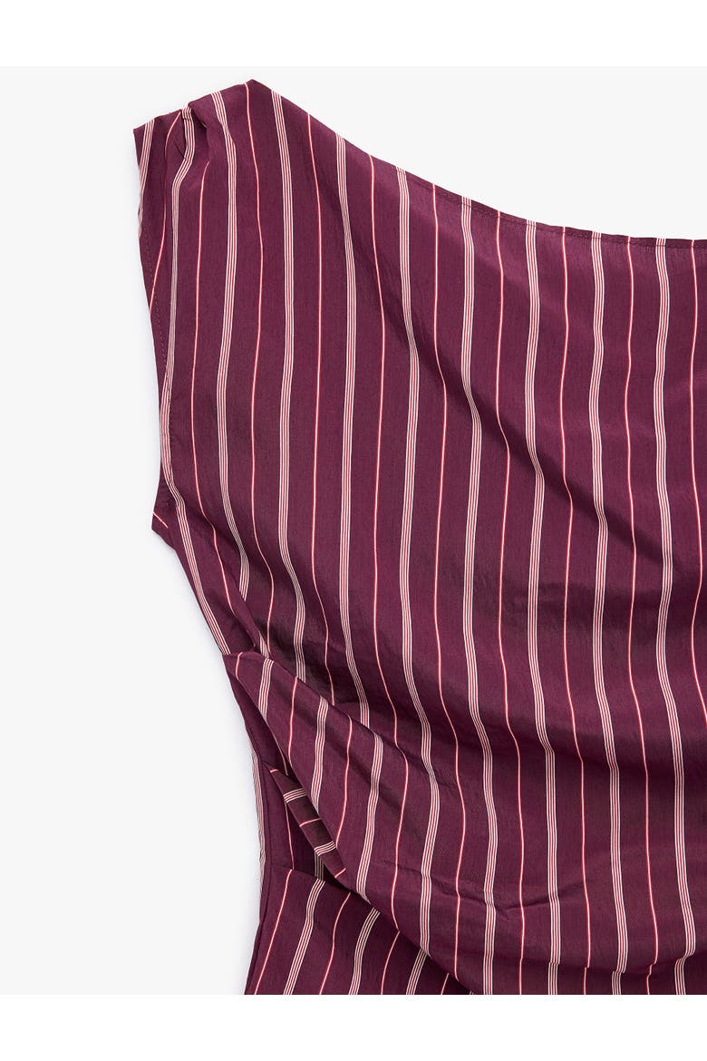 Slim Fit Sleeveless Dropped Shoulder Striped Top, Alternate, color, BORDEUX STRIPE