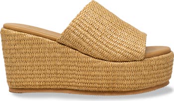 Evani Raffia Wedge Platform Sandal