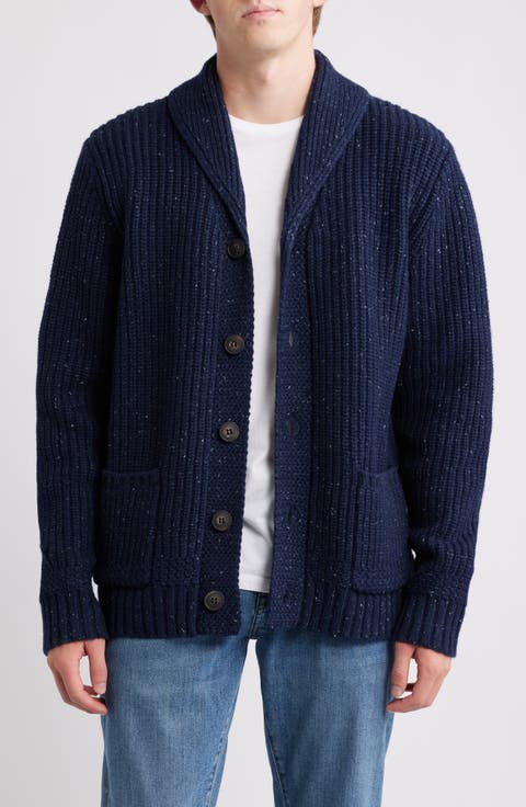 Donegal Tweed Wool Blend Cardigan