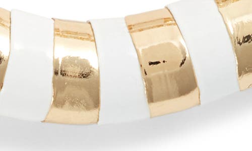 Nordstrom Set Of 2 Mixed Bead Stretch Bracelets In White- Gold